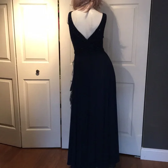 Mac Duggal Rhinestone Chiffon Gown, Dress - Picture 9 of 14